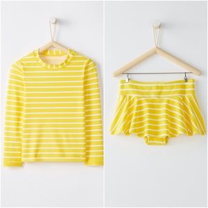 Hanna Andersson Sunblock Rashguard AND Swim Skirt